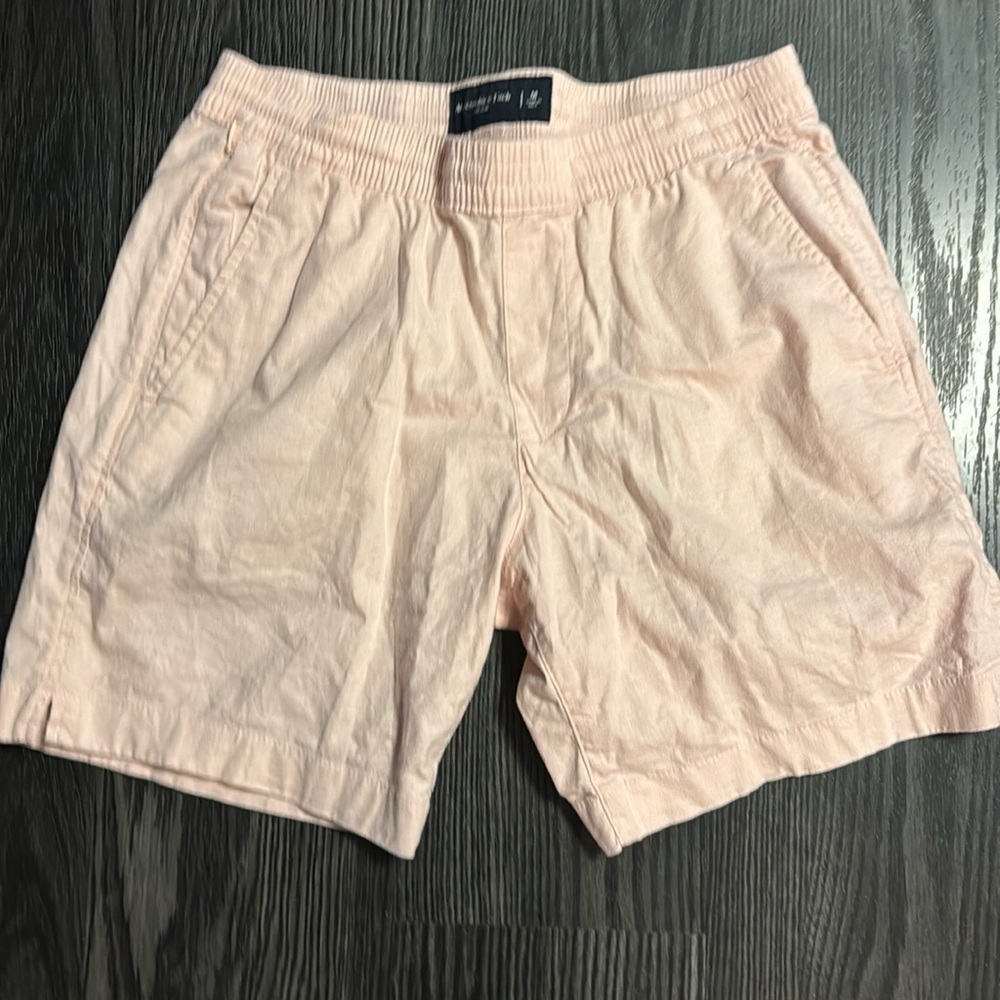 🍍Abercrombie & Fitch drawstring flat front shorts 🍍pockets🍍Sz med 🍍7”inseam